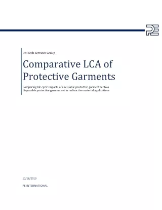 Comparative LCA of Protective Garments