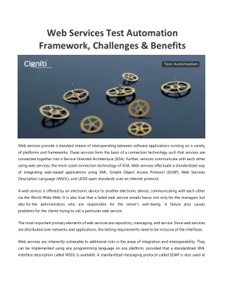 web services test automation framework challenges