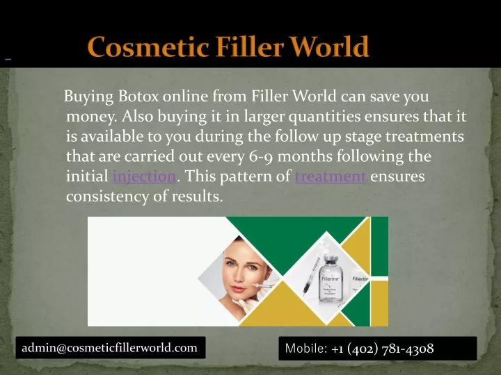 cosmetic filler world