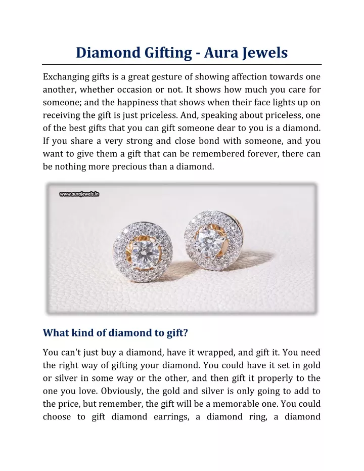 diamond gifting aura jewels