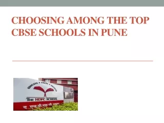 Choosing among the top CBSE schools in Pune
