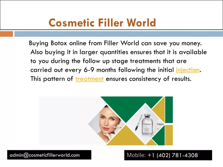 buy online cosmetic filler world