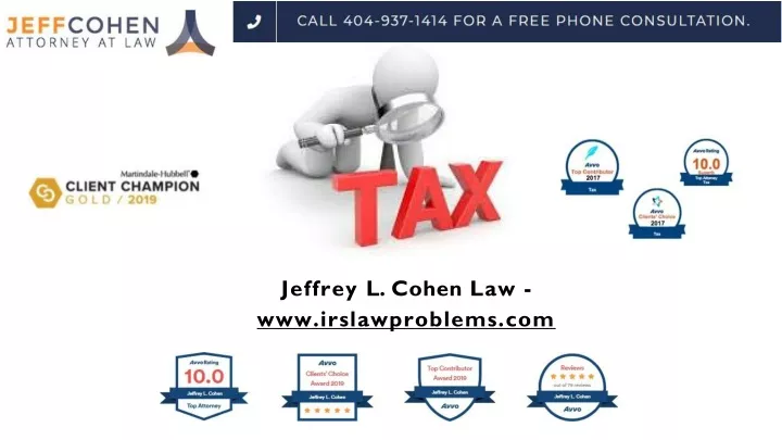 jeffrey l cohen law www irslawproblems com