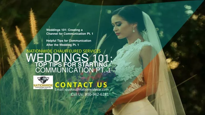 weddings 101 creating a channel for communication