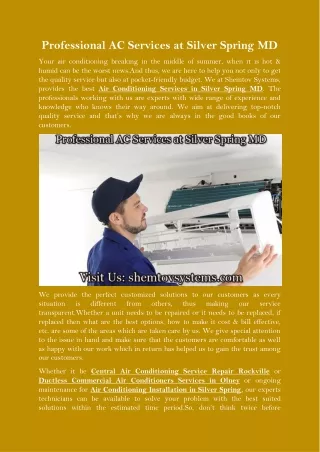 professional ac services at silver spring md