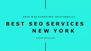 Best SEO Services New York - www.snrjmarketing.com