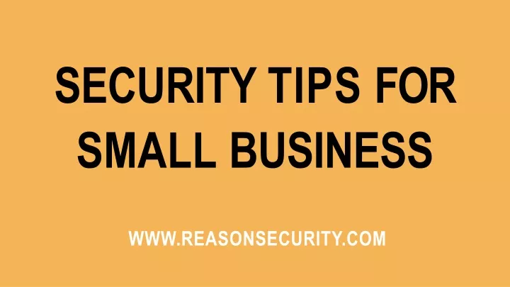 security tips for small business