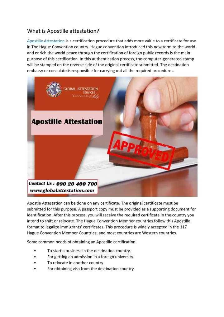 what is apostille attestation