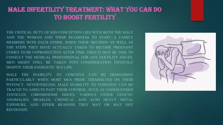 male infertility treatment what you can do to boost fertility