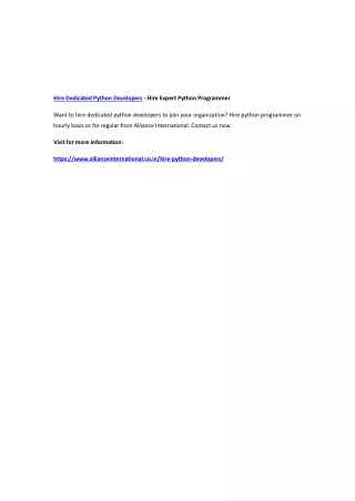 hire dedicated python developers hire expert