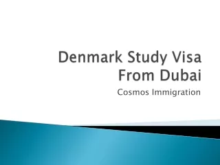 Denmark Study Visa From Dubai | Cosmos Immigration