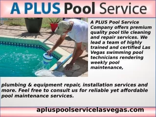 a plus pool service company offers premium