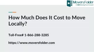 how much does it cost to move locally
