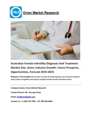 Asia-Pacific Female Infertility Diagnosis And Treatment Market Trends, Size, Competitive Analysis and Forecast - 2019-20