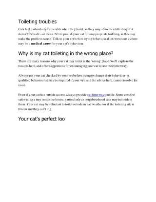 toileting troubles