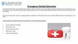 Emergency dentist Edmonton