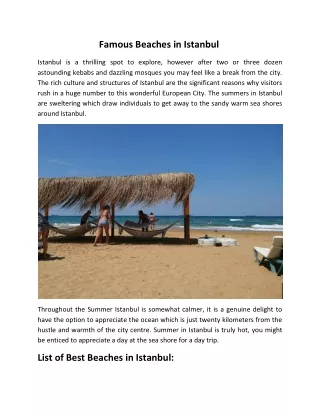 famous beaches in istanbul