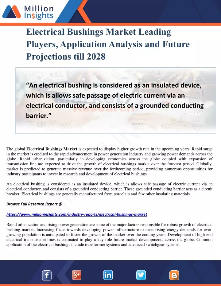 electrical bushings market leading players