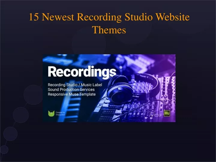 15 newest recording studio website themes