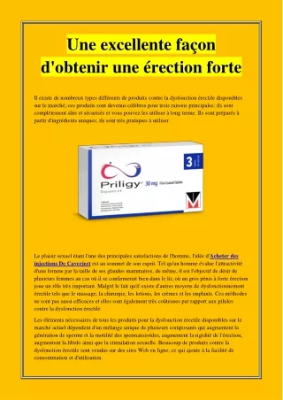 Une excellente façon d'obtenir une érection forte