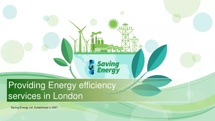 providing energy efficiency services in london