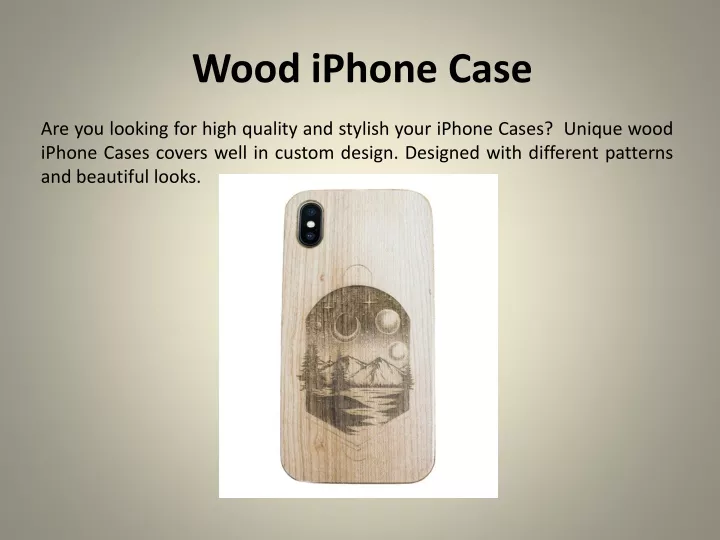 wood iphone case
