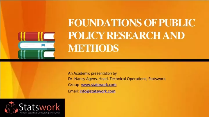 foundations of public policy research and methods