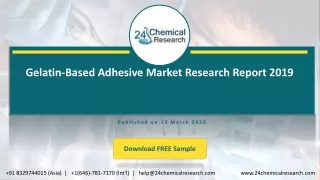 gelatin based adhesive market research report 2019