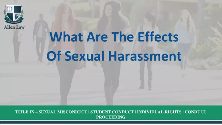 what are the effects of sexual harassment