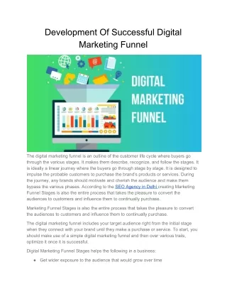 Development Of Successful Digital Marketing Funnel