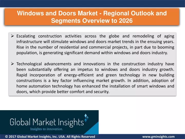 windows and doors market regional outlook