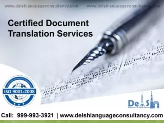 Certified Translation Services Online at Delsh Business Consultancy