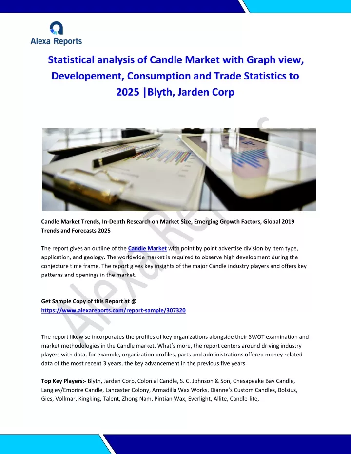 statistical analysis of candle market with graph