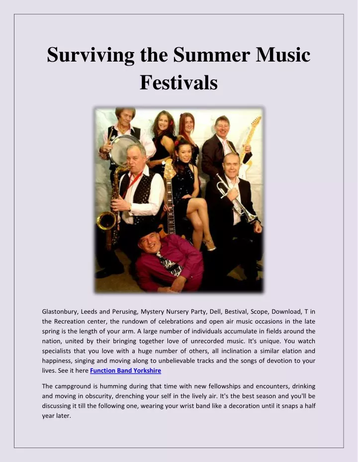 surviving the summer music festivals