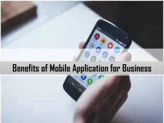 Benefits of Mobile Application for Business