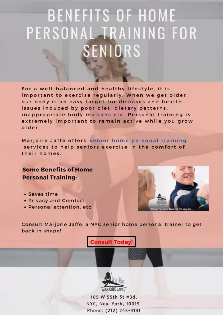 benefits of home personal training for seniors