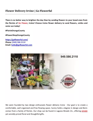 flower delivery irvine go flowerful