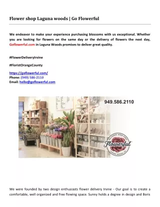 Flower shop Laguna woods | Go Flowerful