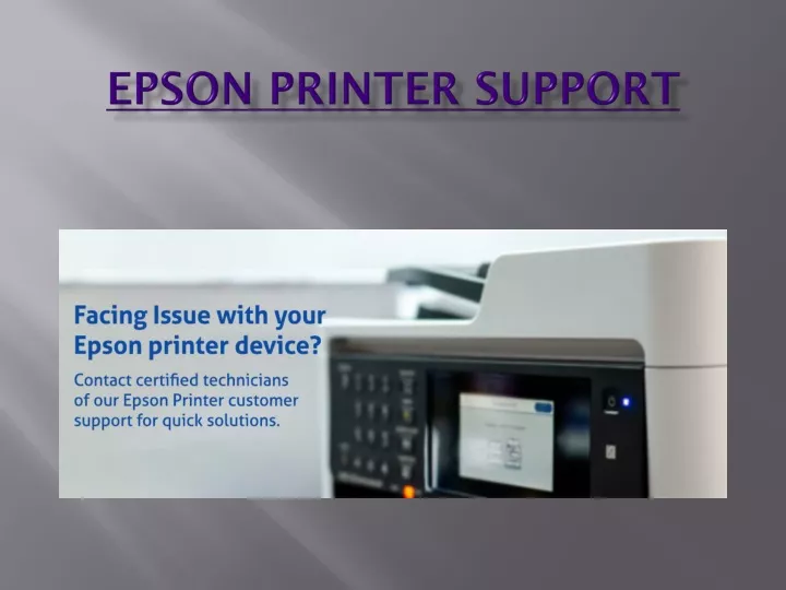 epson printer support