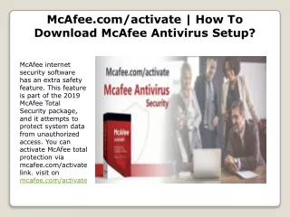 mcafee com activate how to download mcafee
