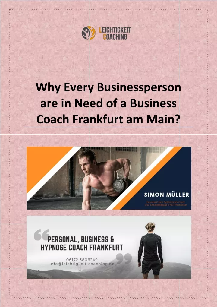 why every businessperson are in need