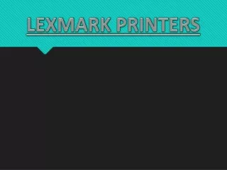 lexmark printers