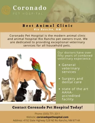 Animal Clinic Rio Rancho | Coronado Pet Hospital