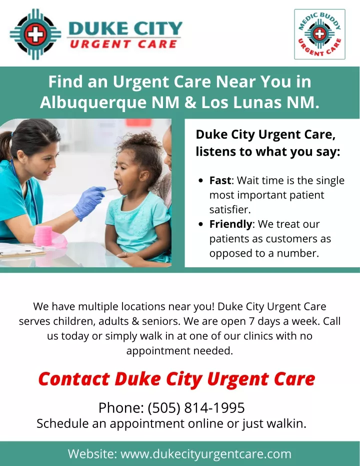 find an urgent care near you in albuquerque