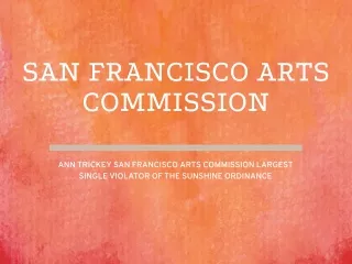 Anne Trickey San Francisco Arts Commission