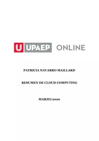 Resumen de Cloud Computing