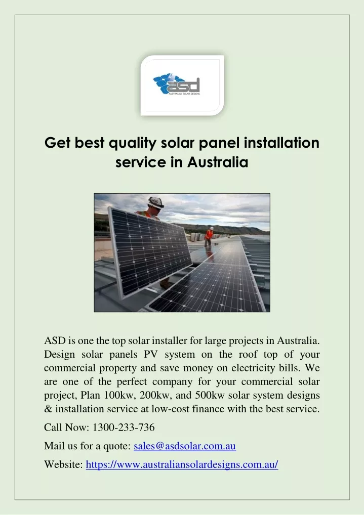 get best quality solar panel installation service