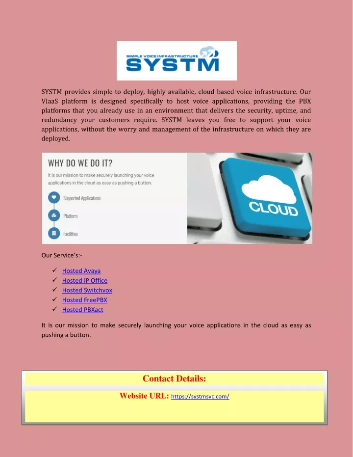 systm provides simple to deploy highly available