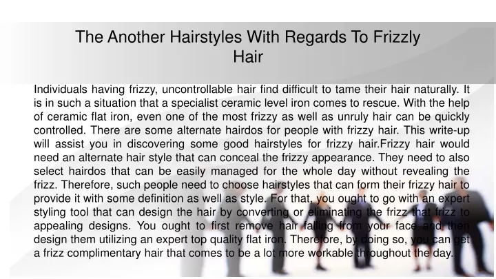 the another hairstyles with regards to frizzly hair