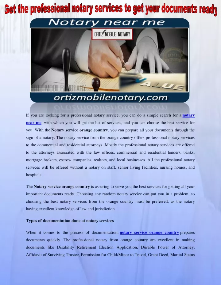 if you are looking for a professional notary